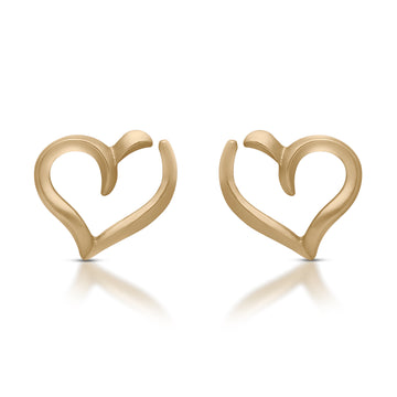 Love Lights Golden Matt Finish Screw Earrings