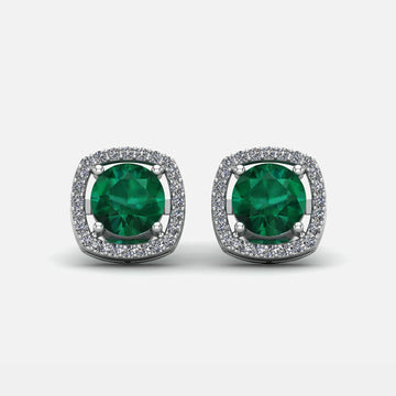 Emerald Envy AD Silver Studs