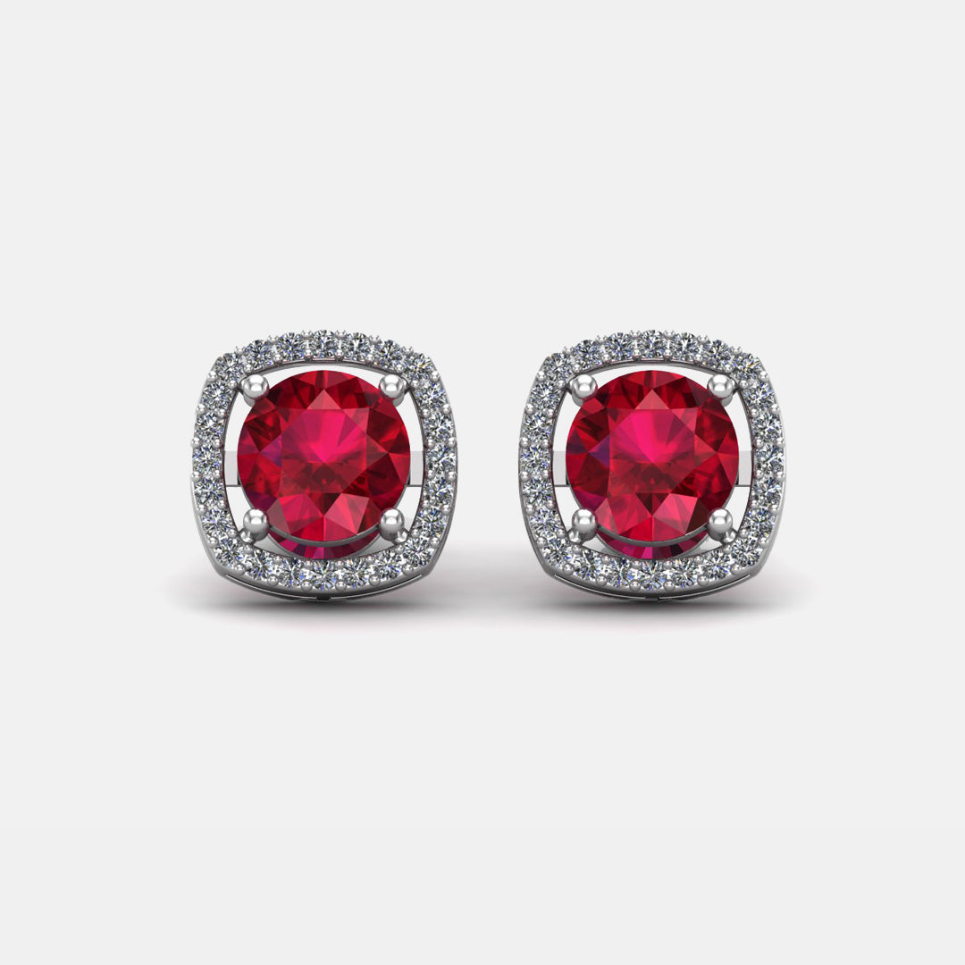 Ruby Passion AD Silver Stud