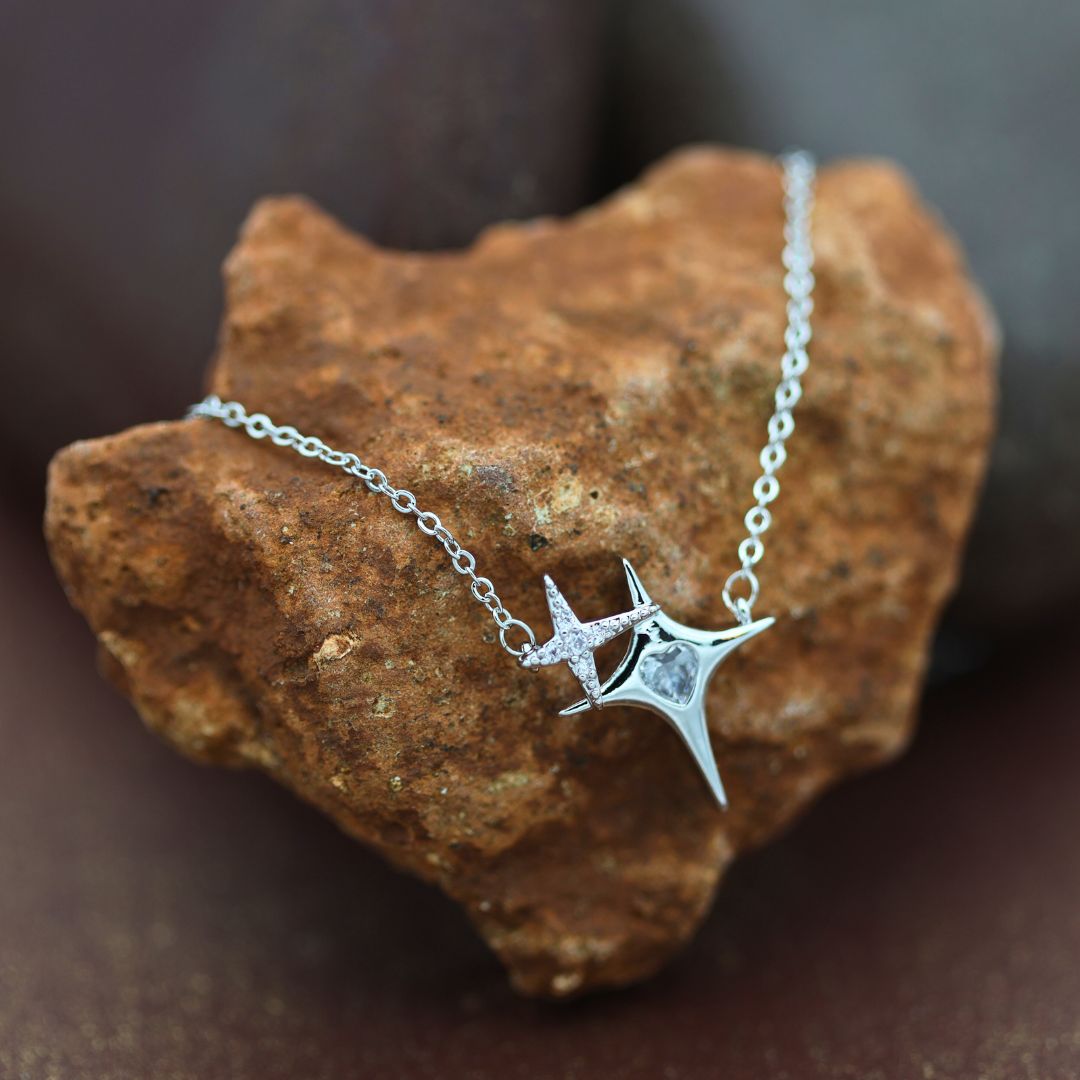 Celestial Silver Star Pendant Chain