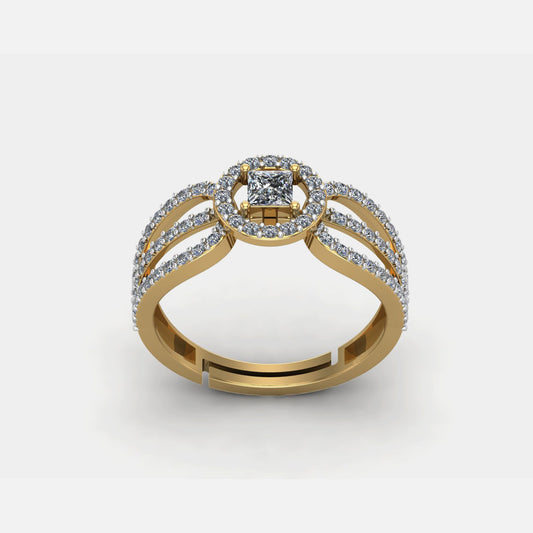 Proposal Dream Golden Finish AD Ring
