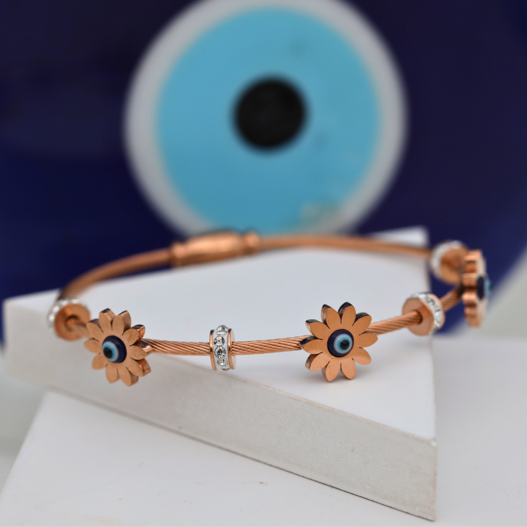 Turkish Evil Eye Bracelet Blue Tone