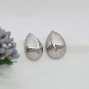 Marta Silver Matt Finish Screw Earrings