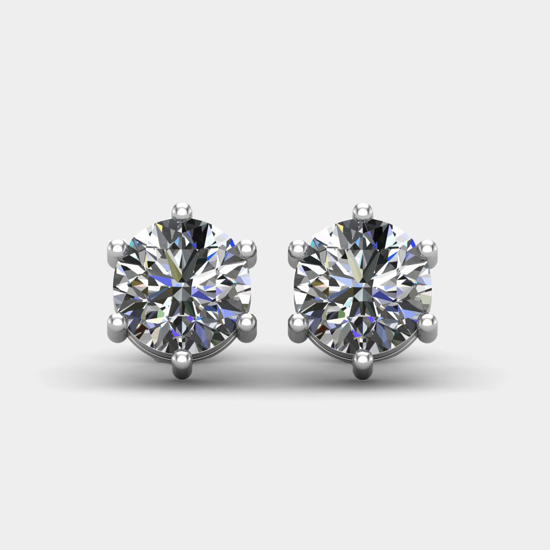 Eternal Love AD Silver Finish Studs