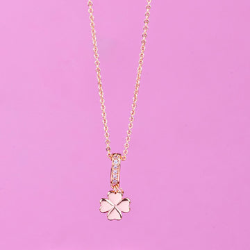 Radiant Gold Clover Leaf Necklace