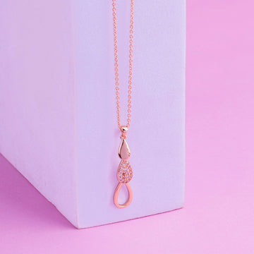 Gleaming Rose Gold Dew Drop Chain