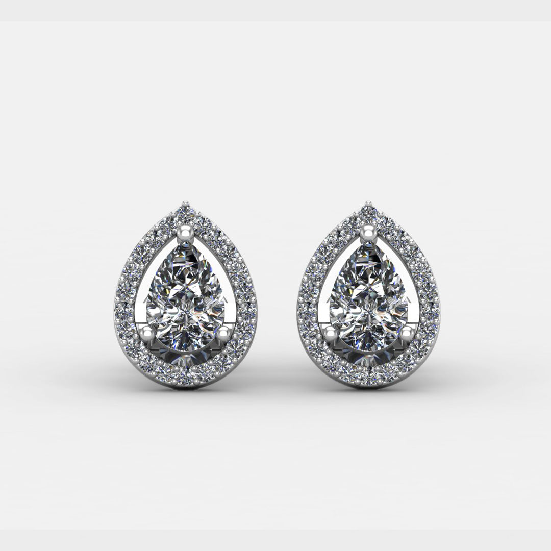 Imported TearDrop Solitaire Studs