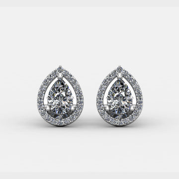 Imported TearDrop Solitaire Studs