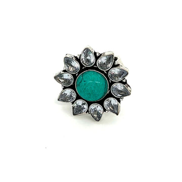 Bohemian Bloom Turquoise Elegance Ring