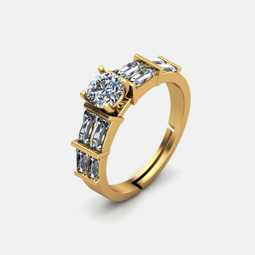 Imported "Elegante" Golden AD Ring