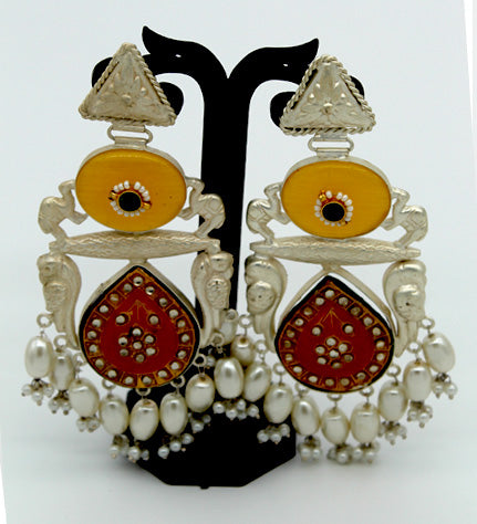 Sunrise Splendour Kundan Cascade Earrings