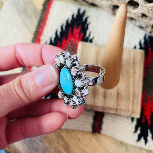 Bohemian Bloom Turquoise Elegance Ring